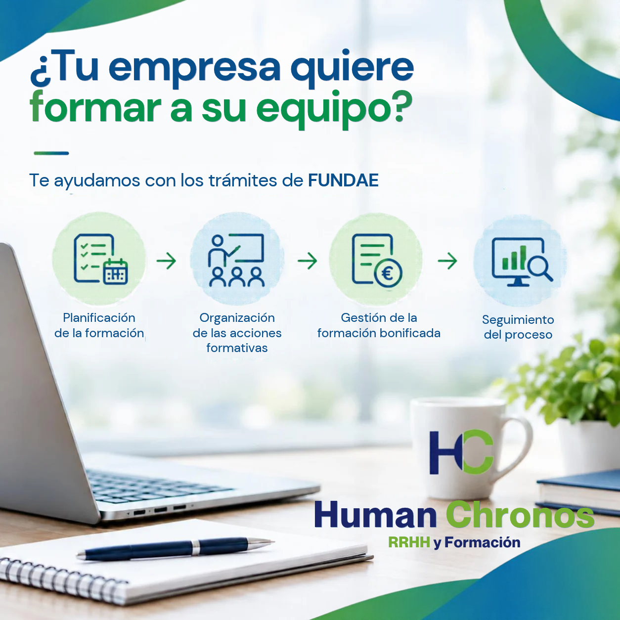 Formación bonificada para empresas y gestión de acciones formativas con Human Chronos.